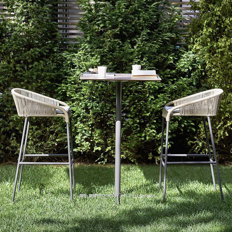 户外吧椅室外吧台桌高脚藤椅酒吧咖啡店酒店创意定制家具铝合金凳,淘宝优惠券,粉丝福利购,淘宝优惠卷