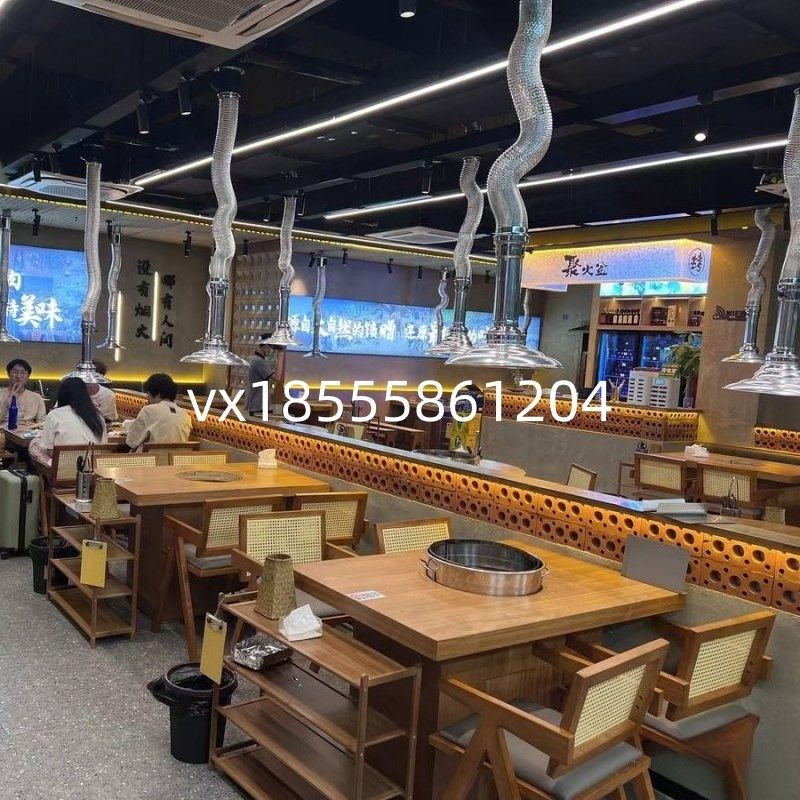 实木大理石桌子电磁炉一体商用无烟火锅店烤涮韩式自助烤肉桌定制,淘宝优惠券,粉丝福利购,淘宝优惠卷