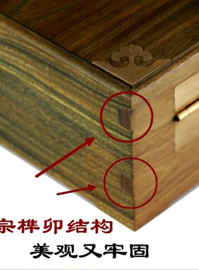 绿檀木首饰盒木料木盒子长方形仿古木质定制包装盒礼品盒铜配件