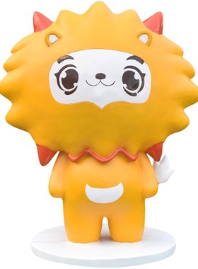 玻璃钢动物雕塑卡通狮子摆件幼儿园景观商场美陈网红奶茶店装饰品