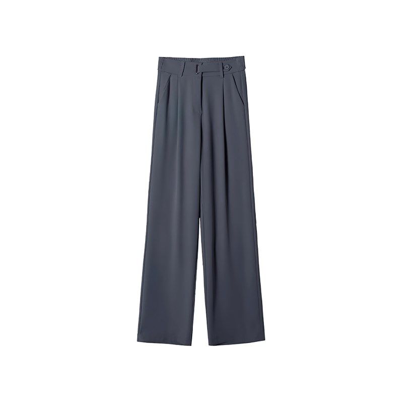 设计感灰色西装裤女夏薄款胖妹妹mm梨形身材高腰宽松显瘦休闲裤子,淘宝优惠券,粉丝福利购,淘宝优惠卷