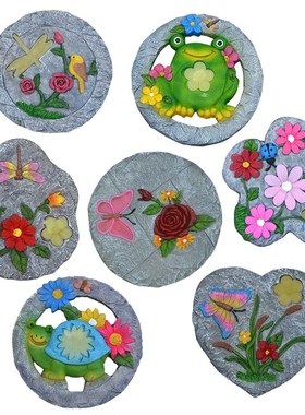 户外花园汀步石踏脚石庭院防滑户外垫脚石草坪石铺路石地砖踏步石