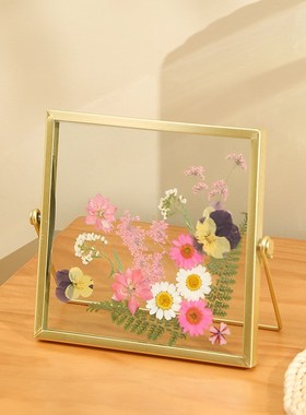 创意干花相框摆件客厅玄关茶几桌面春意装饰品时尚家居床头柜摆台