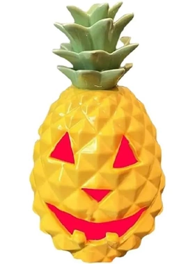 新款Pineple Pumpkin Light菠萝灯万圣节树脂黄色杰克灯
