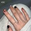 Korean style cool mini very small round bead ring for women
