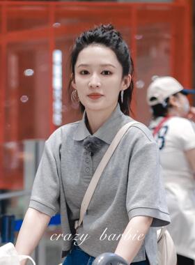 李沁同款银色三层圈圈耳环女