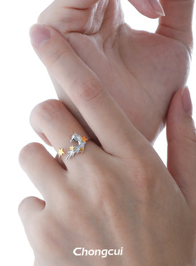 循星梦马戒指女食指戒