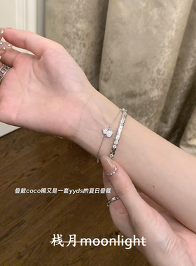 中古老钱风白金色葫芦手链女