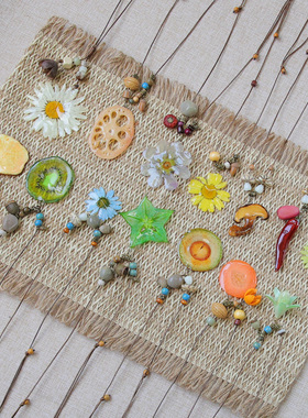 【夏日永恒】水果切片干花项链女
