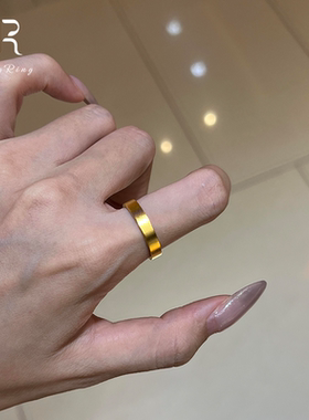 古法金色爆闪仿钻戒指女