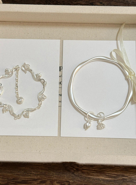 新中式叠戴铃兰花吊坠手链女