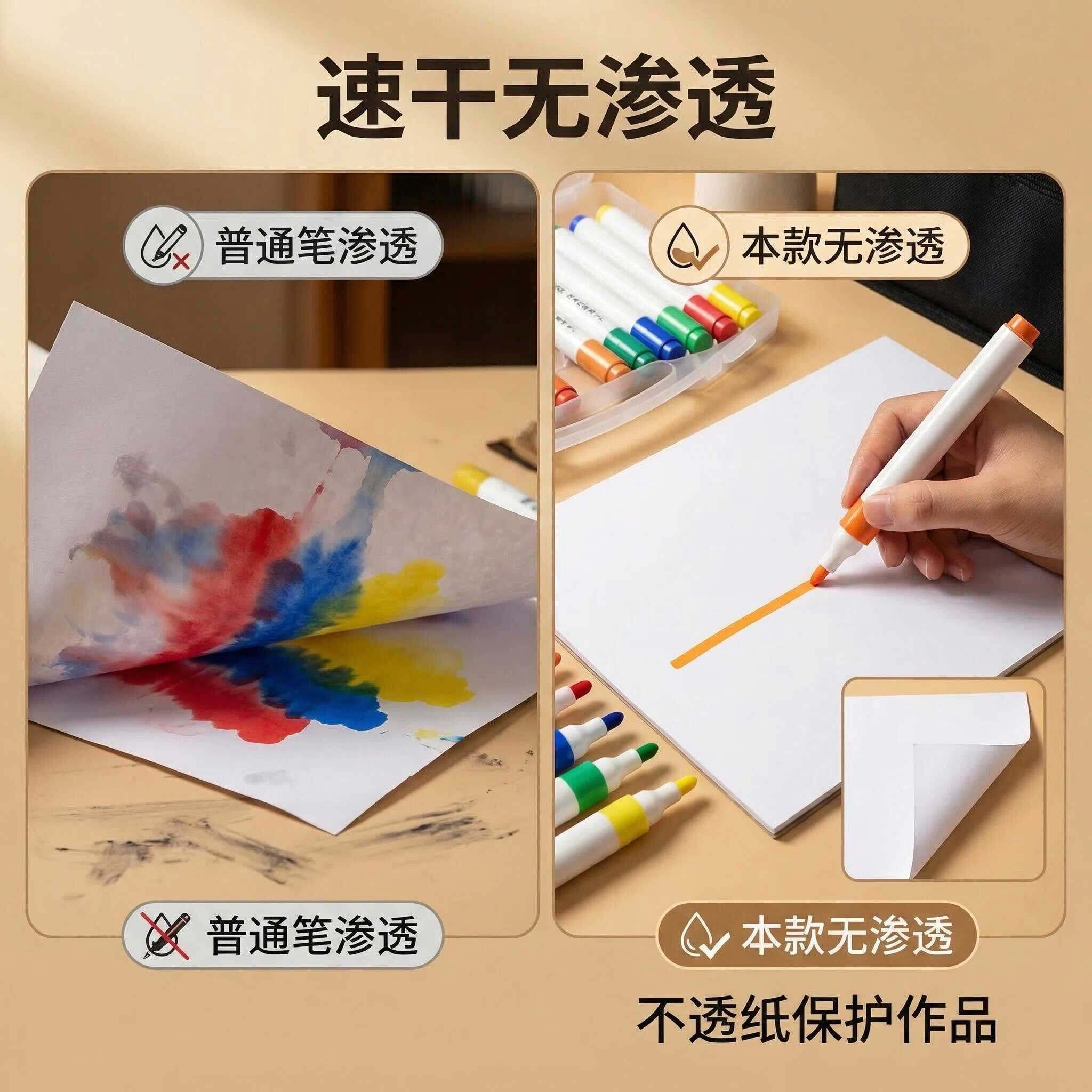 奢择丙烯马克笔12色24色60色彩色绘画涂鸦笔套装速干防水多材质玻璃石头可画