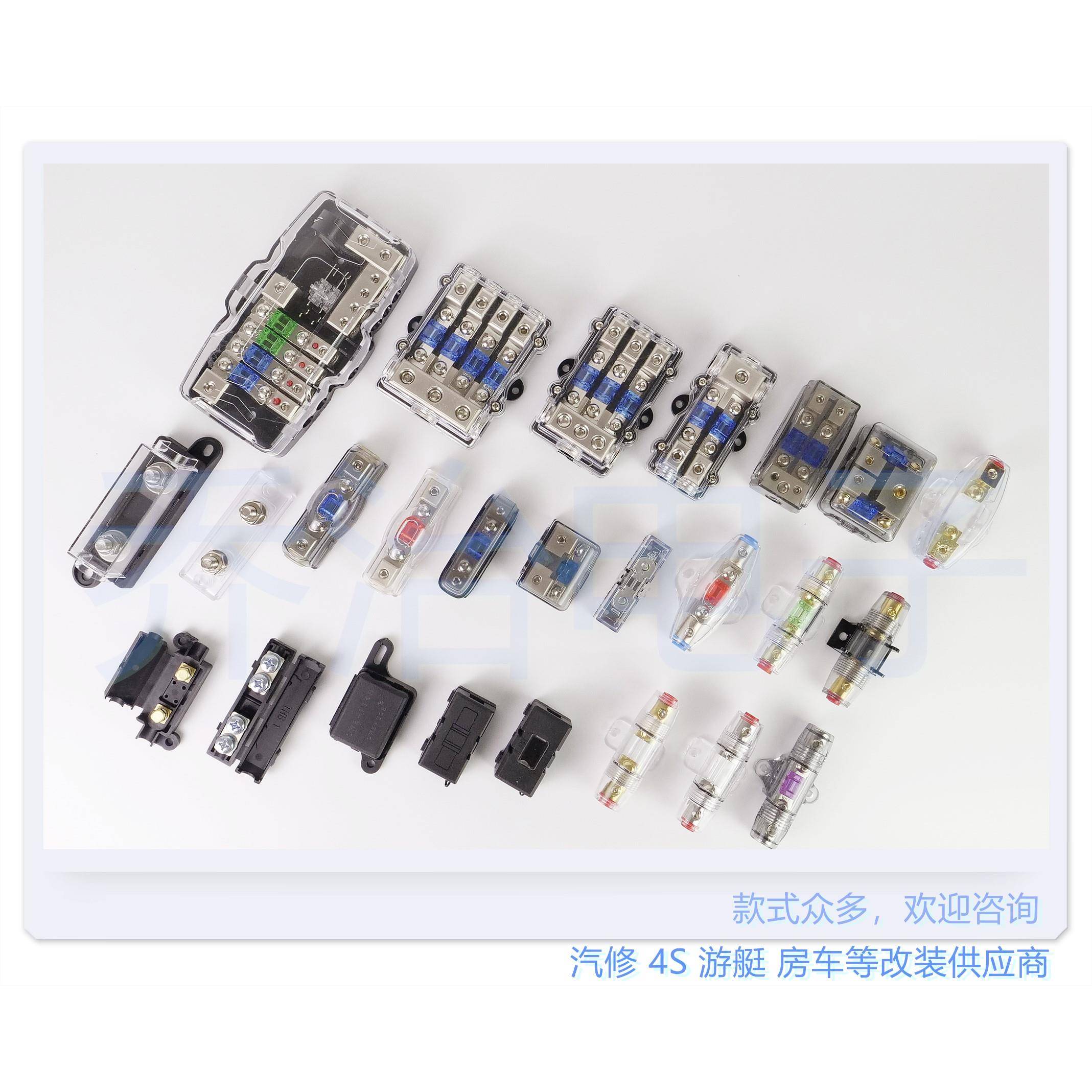 代替国外品牌小号叉栓式汽车保险丝座盒58V72V 20A30A60AA80A100A - 图3