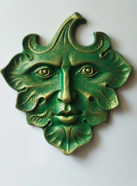 新品 创意树脂工艺品 艺术雕塑花园装饰居家花园装饰绿人挂件白色