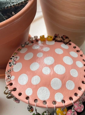 mushroom earring hol蘑菇耳环架桌面摆件树脂装饰独立站新款植物