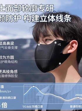 夏季冰丝玻尿酸无痕口罩防晒轻薄