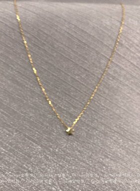 金色极细mini星星吊坠项链女生