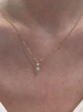 金色超闪简约锆石项链女配饰