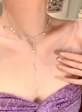 超闪满天星铃铛流苏项链女配饰