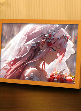 02动漫镜子灯光画卧室摆台画
