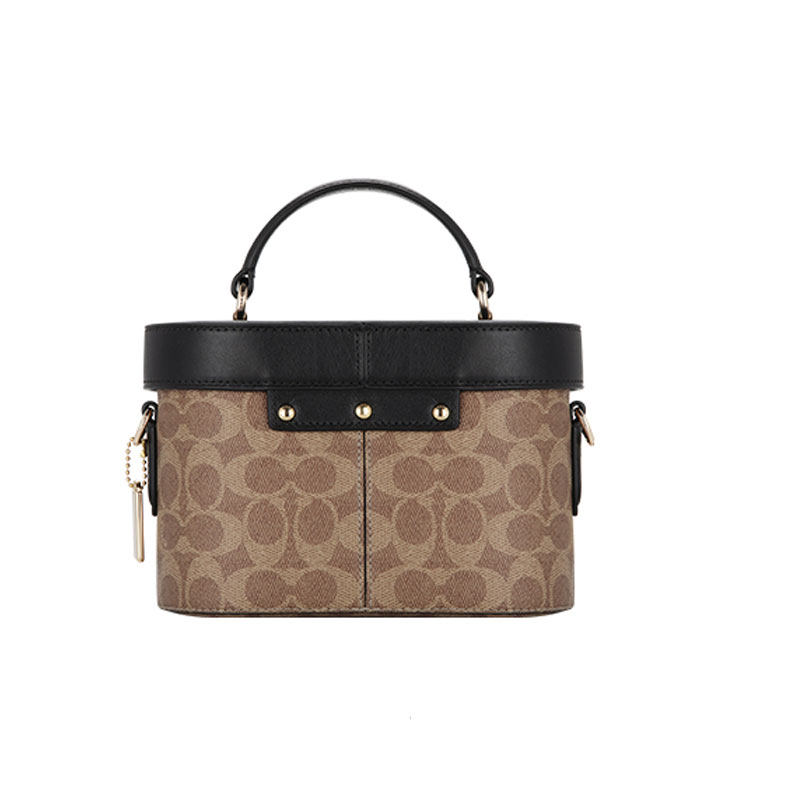 COACH/蔻驰经典印花PVC单肩斜挎手提化妆盒子包-新,淘宝优惠券,粉丝福利购,淘宝优惠卷