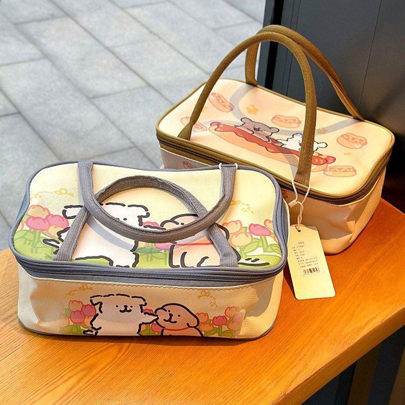 可爱保温饭盒袋大容量卡通防水手提便当包上班族带饭加厚铝箔餐包,淘宝优惠券,粉丝福利购,淘宝优惠卷