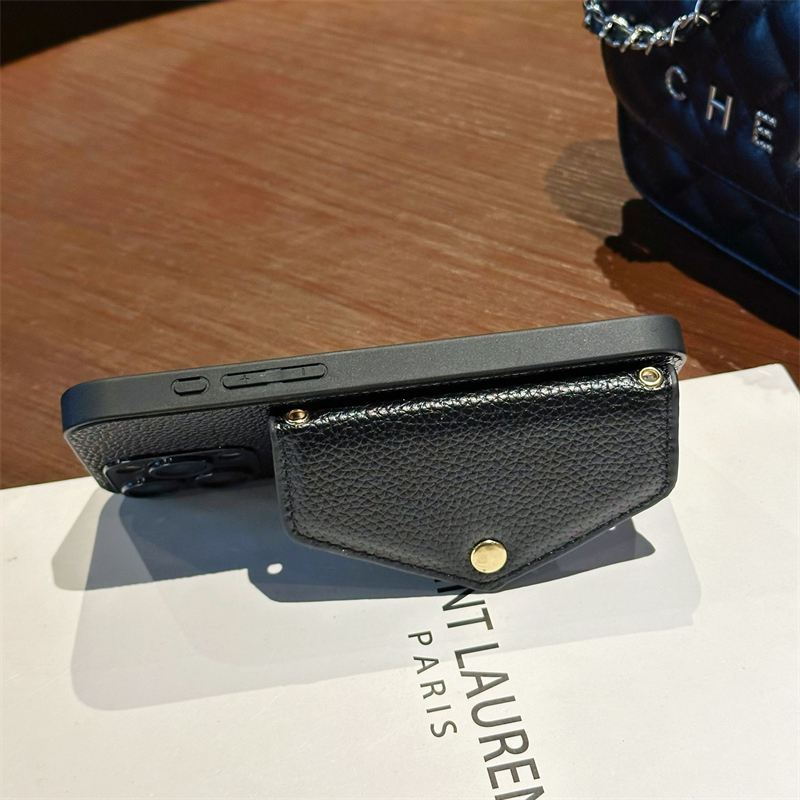 适用vivoX27pro手机壳x23幻彩版插卡套U3斜跨绳x20可装卡x9s卡套x7卡包nex小众x21i简约前后置皮套T1X支架 - 图2