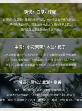 白茶茉莉花香香水男女士持久留香自然淡香清香通勤约会纯净清冽感