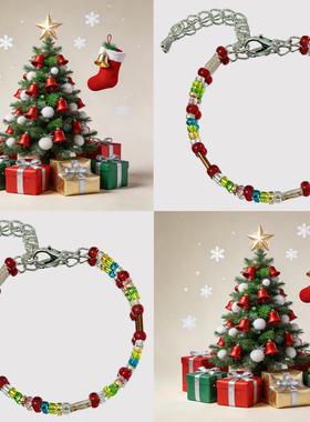 圣诞节礼物红色手链串珠手饰品学生小众高级感时尚百搭送女友闺蜜