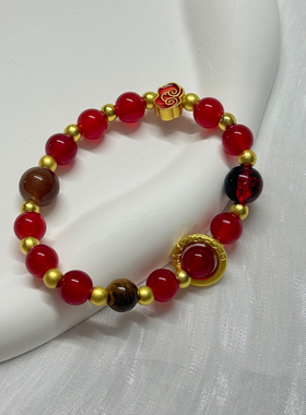 《哪吒》印象手链儿童本命年手串男女童宝宝红色手链新年生日礼物