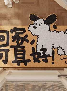 玄关地垫刮泥门口耐磨地垫耐脏脚垫家用猫猫除尘入户土丝圈卡通蹭