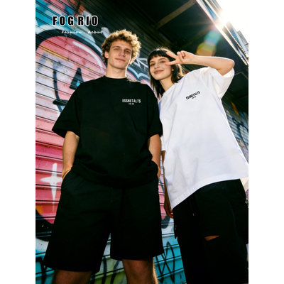 FOG RIO2026新款潮牌原创重磅设计情侣同款男女同款纯棉短袖T恤