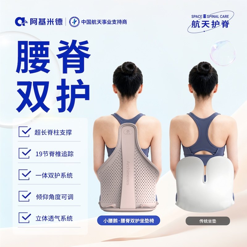 ARCHIMEDES阿基米德小腰鹅人体工学护腰坐垫靠背垫久坐屁股不疼,淘宝优惠券,粉丝福利购,淘宝优惠卷