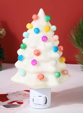 卡通圣诞老人氛围灯创意圣诞树树脂圣诞节派对室内装饰挂灯