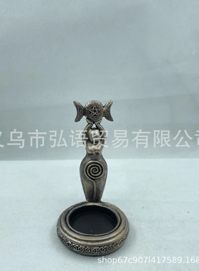 新品 triple goddess tea light 神像烛台香薰树脂工艺品摆件