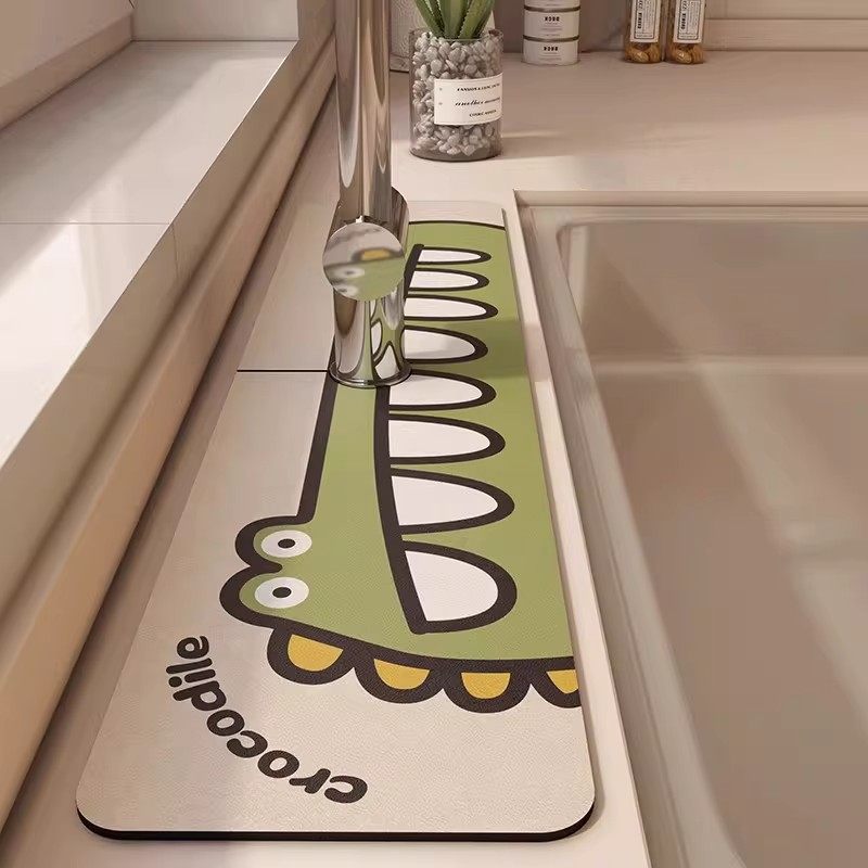 硅藻泥吸水垫厨房水龙头洗手台洗漱台面牙刷杯卫生间速干沥水神器,淘宝优惠券,粉丝福利购,淘宝优惠卷