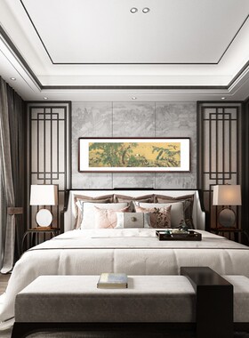 沈铨百鸟朝凤图国画客厅花鸟装饰画办公室横幅挂画卧室婚房吉祥画