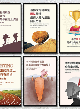 定制办公室装饰画挂画励志企业文化墙G画公司标语创意字画现代壁