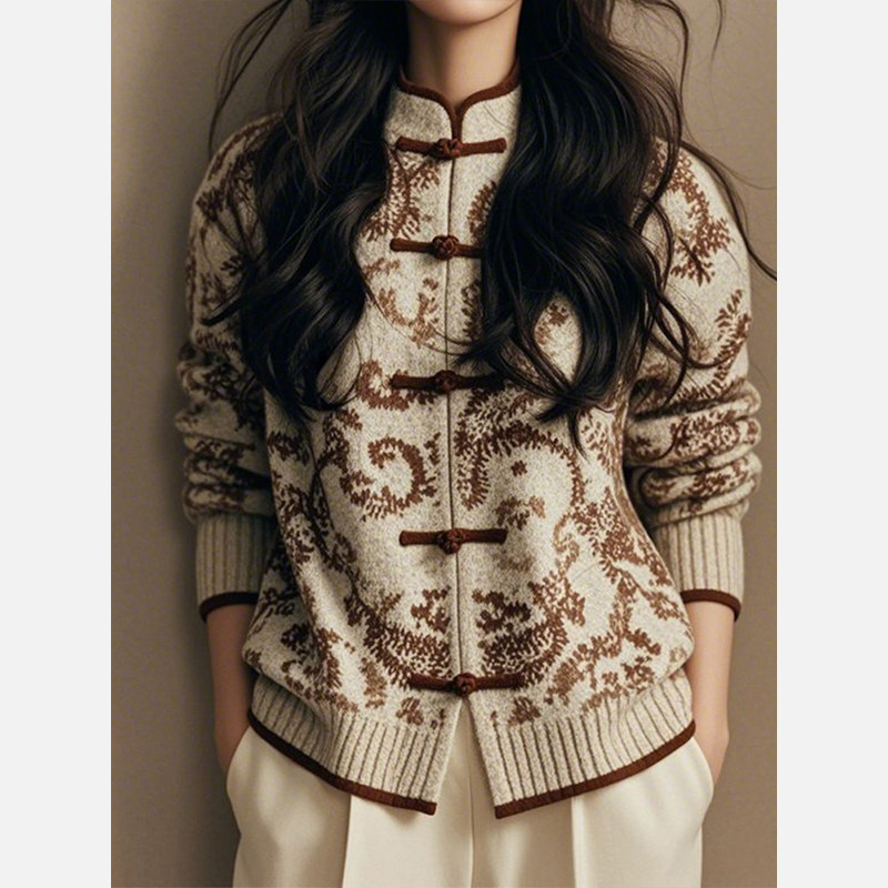 新中式女装国风复古针织毛衣高级感内搭打底上衣女款2025新款冬季,淘宝优惠券,粉丝福利购,淘宝优惠卷