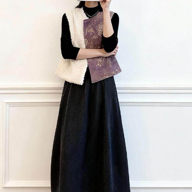 春春秋穿搭一整套新中式女装国风马甲高级感气质老钱风套装连衣裙,淘宝优惠券,粉丝福利购,淘宝优惠卷