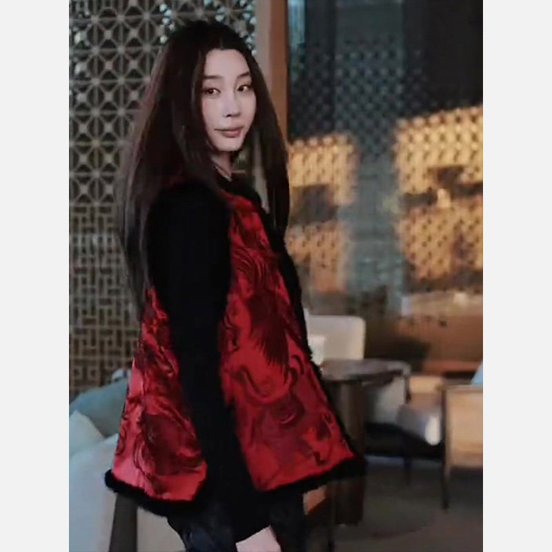 新中式国风盘扣红色马甲女2025新款爆款秋冬高级感超好看气质唐装,淘宝优惠券,粉丝福利购,淘宝优惠卷