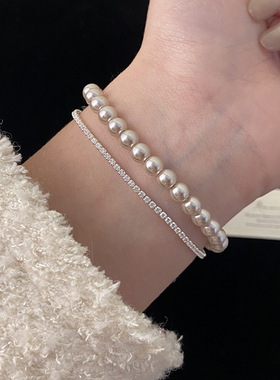 曼塔玫瑰施家珠手链女可抽拉