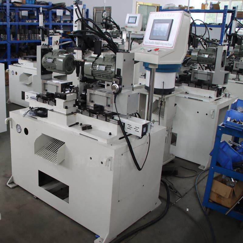 数控自动倒角机现货金属管材全自动50CNC双头倒角机型材角钢 - 图0