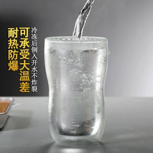 双层玻璃杯吸管杯女月子产妇牛奶耐热带刻度保温儿童孕妇网红水杯 - 图3
