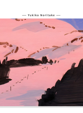 【Yukiko Noritake】白色雪山风景插画治愈系ins风艺术复刻挂画芯