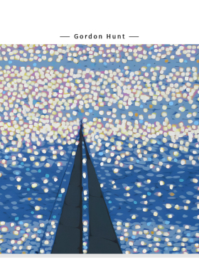 【Kimura Naohiro】落日余晖海洋插画夕阳治愈船帆艺术复刻挂画芯