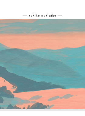 【Yukiko Noritake】白色雪山风景插画治愈系ins风艺术复刻挂画芯