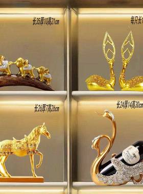 创意情侣天鹅摆件红酒架玄关欧式葡萄酒瓶架子客厅家居酒柜装饰品