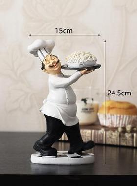 创意树脂工艺品厨师摆件超市软装美陈酒吧西餐厅咖啡馆蛋糕店摆设