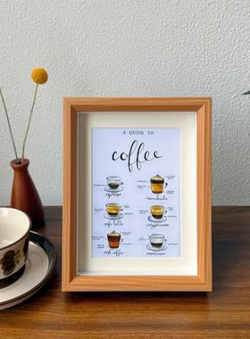 咖啡店装饰画咖啡厅饮品店水吧台摆画小众高级感桌面装饰摆件挂画